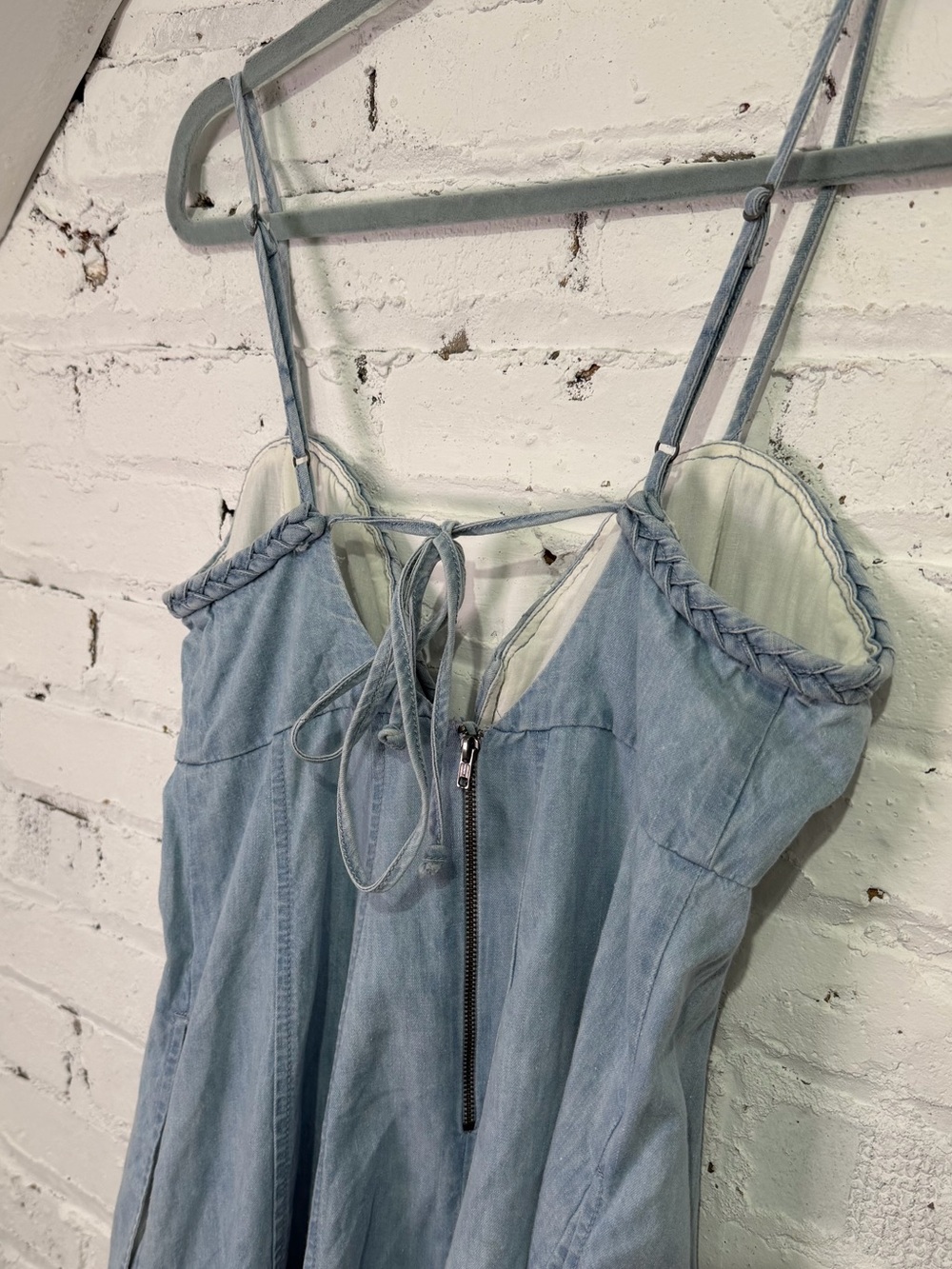 Free People Light Blue Denim Mini Dress - Picture 10 of 12